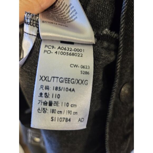 Levis Hybrid Hoodie V Trucker Jacket Mens XXL Black Relaxed Collegiate Street - Picture 9 of 11
